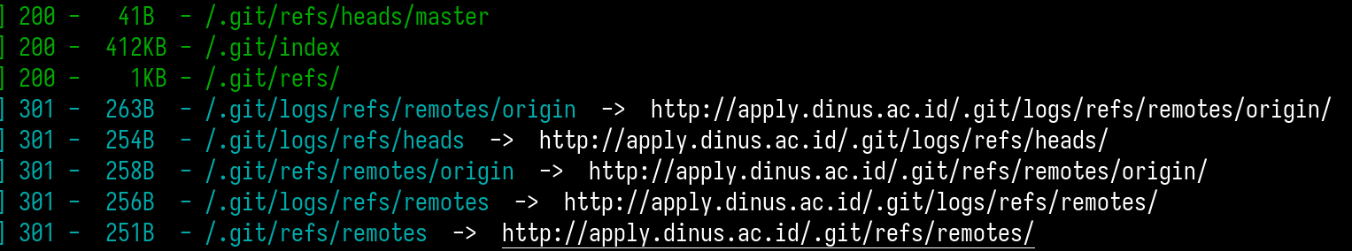 git Directory Exposure on apply.dinus.ac.id